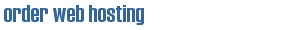 Order Web Hosting